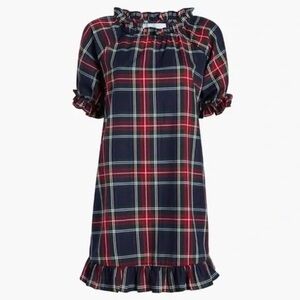 Hill House Plaid Mini Dress - Red and Blue